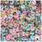 BeadTin Clear Sparkle 7mm Coin Plastic Alpha Beads - Colored Letter Mix (250pcs)